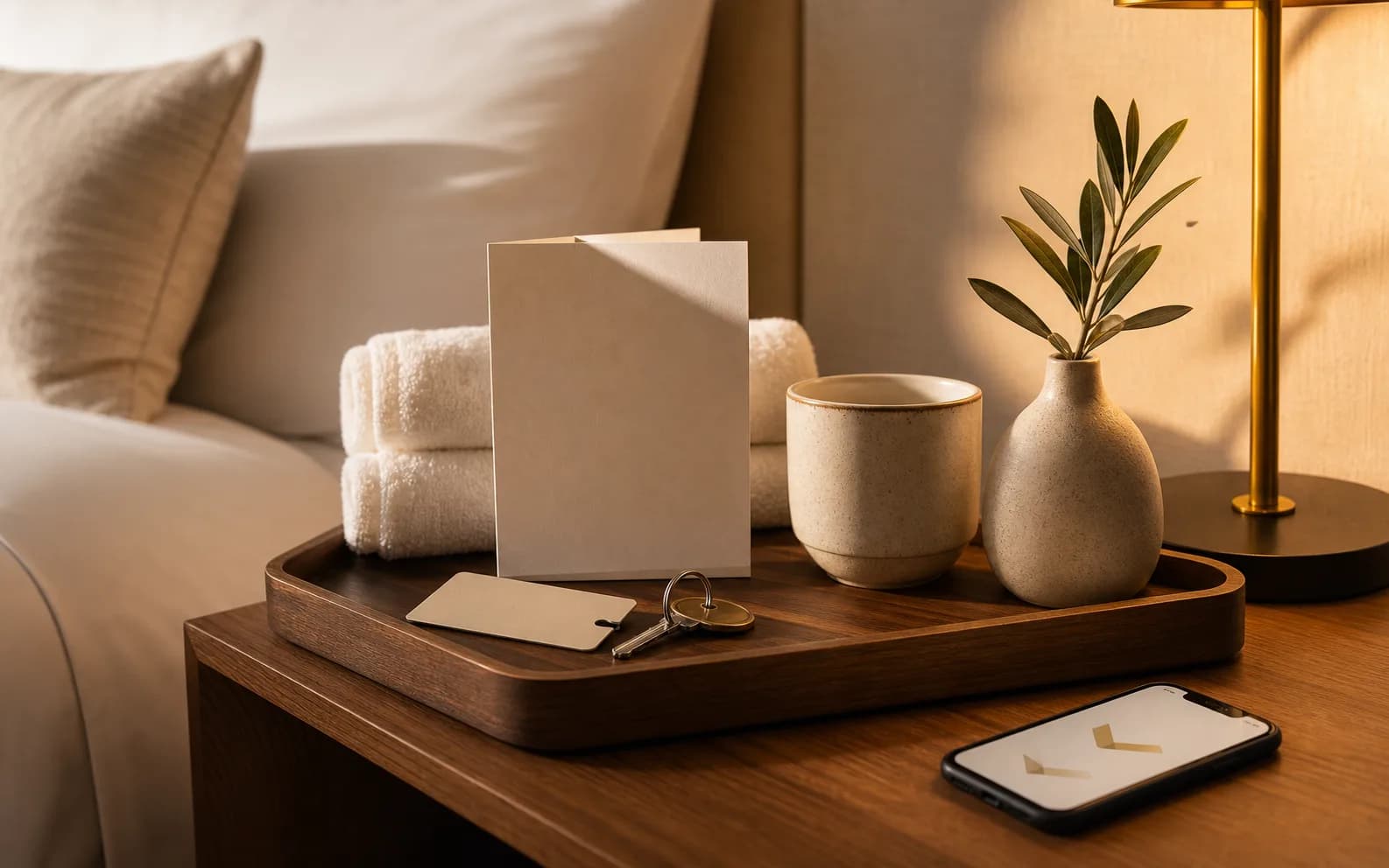Welcome tray, biancheria e materiali premium per ospiti